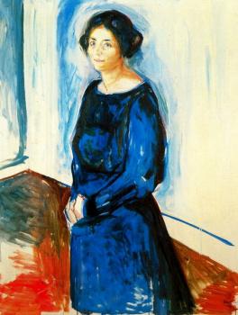Edvard Munch : Woman in Blue, Frau Barth